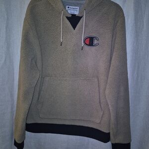 Champion Men's Tan Sherpa Hoodie
